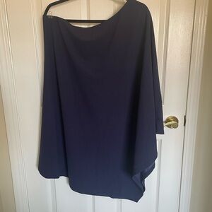 Elegant Navy Blue Women's one shoulder Dress